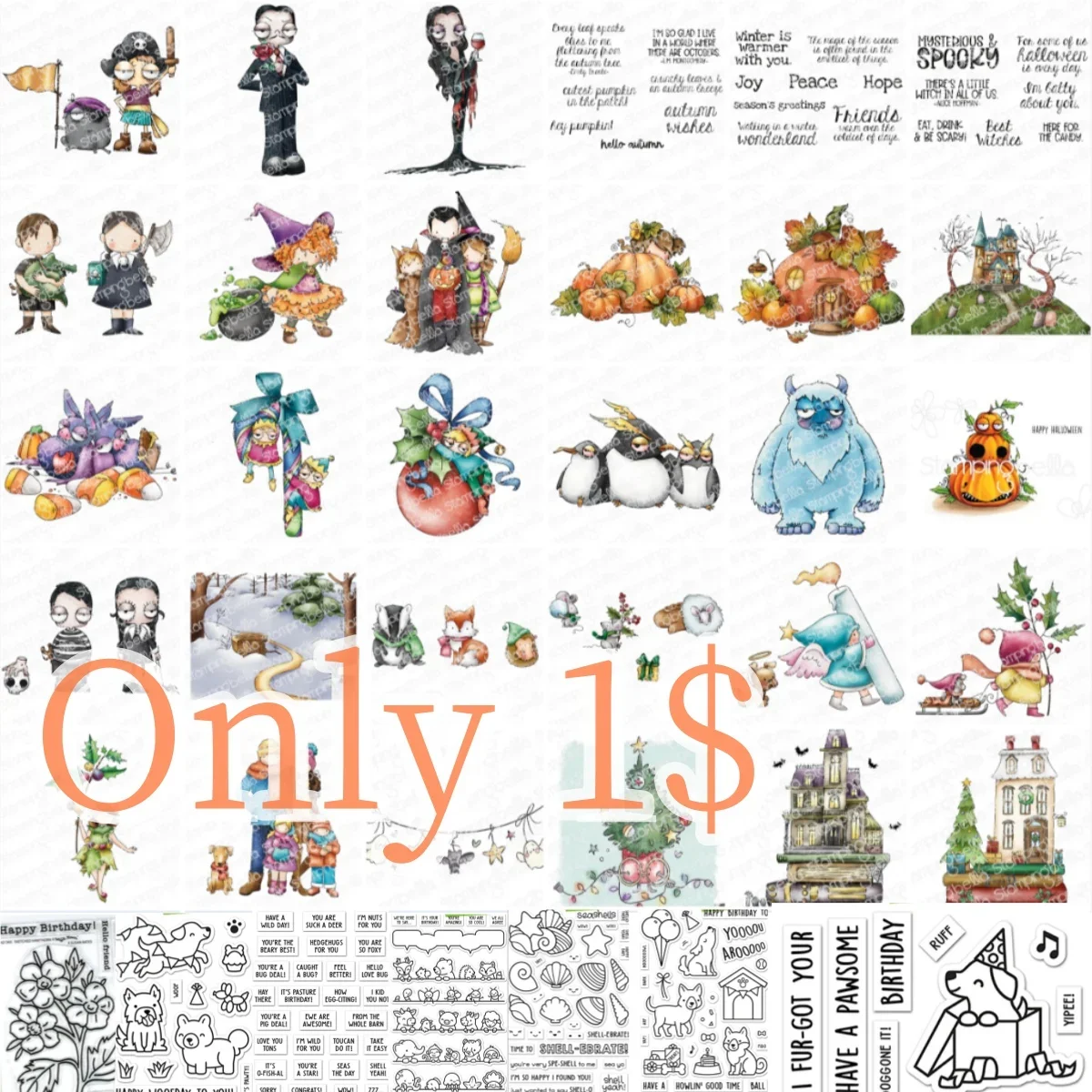 

0-1$Clearance 2025 New Arrival Clear Stamps DIY Scrapbook Embossed Handcraft Paper Card Album Craft Template Supplies Decoration