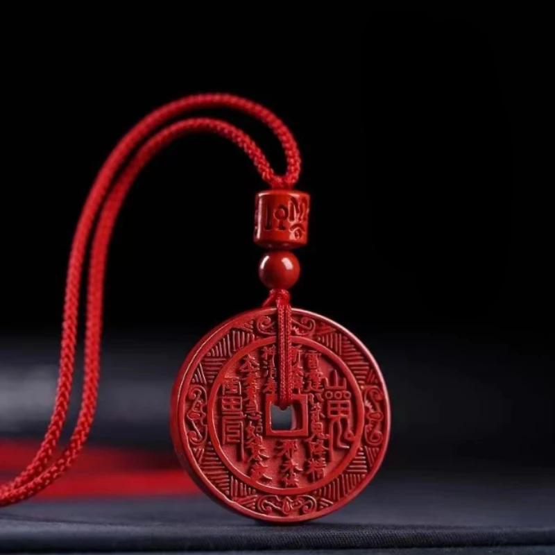 100% Natural Cinnabar Mountain Ghost Spend Money Pendant Fashion Men and Women Jewelry Pendant Charm Fashion Jewelry Necklace