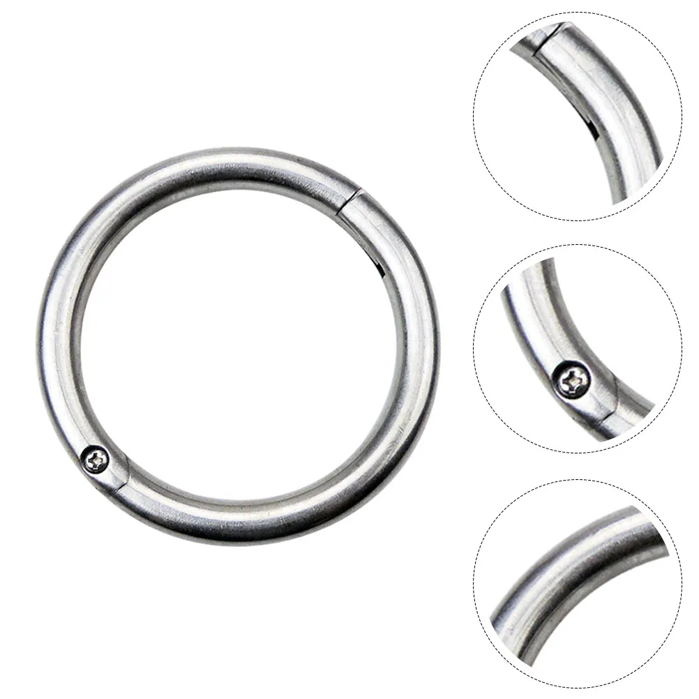 1Pcs Professional Cattle Nose Ring Durable Stainless Steel Livestock Traction Tool Silver Safe Reliable Cattle Traction Ring