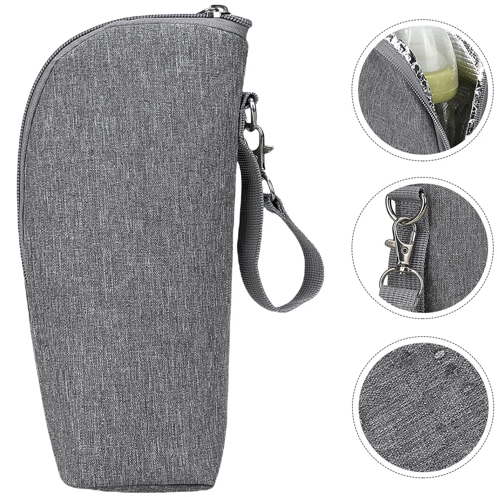 

Baby Bottle Portable Insulated Bag Travel Nursing Feeding Bottle Pouch Hand Strap Stroller Clip Thermal Holder