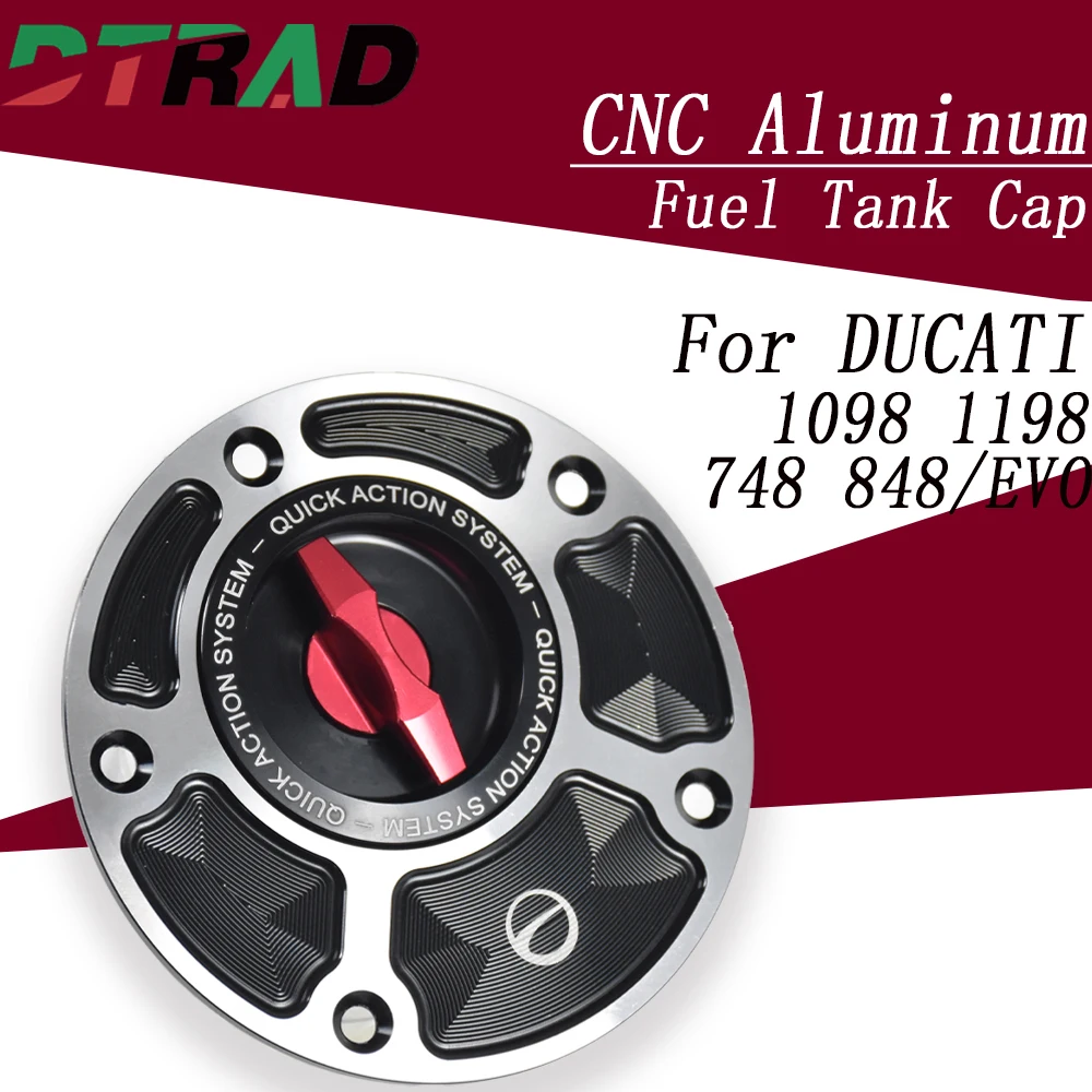 

DTRAD Быстродействующая крышка топливного бака для DUCATI 1098 1198 S R 748 848 EVO 851 888 916 996 998 Мотоциклетная крышка без ключа для масла и газа