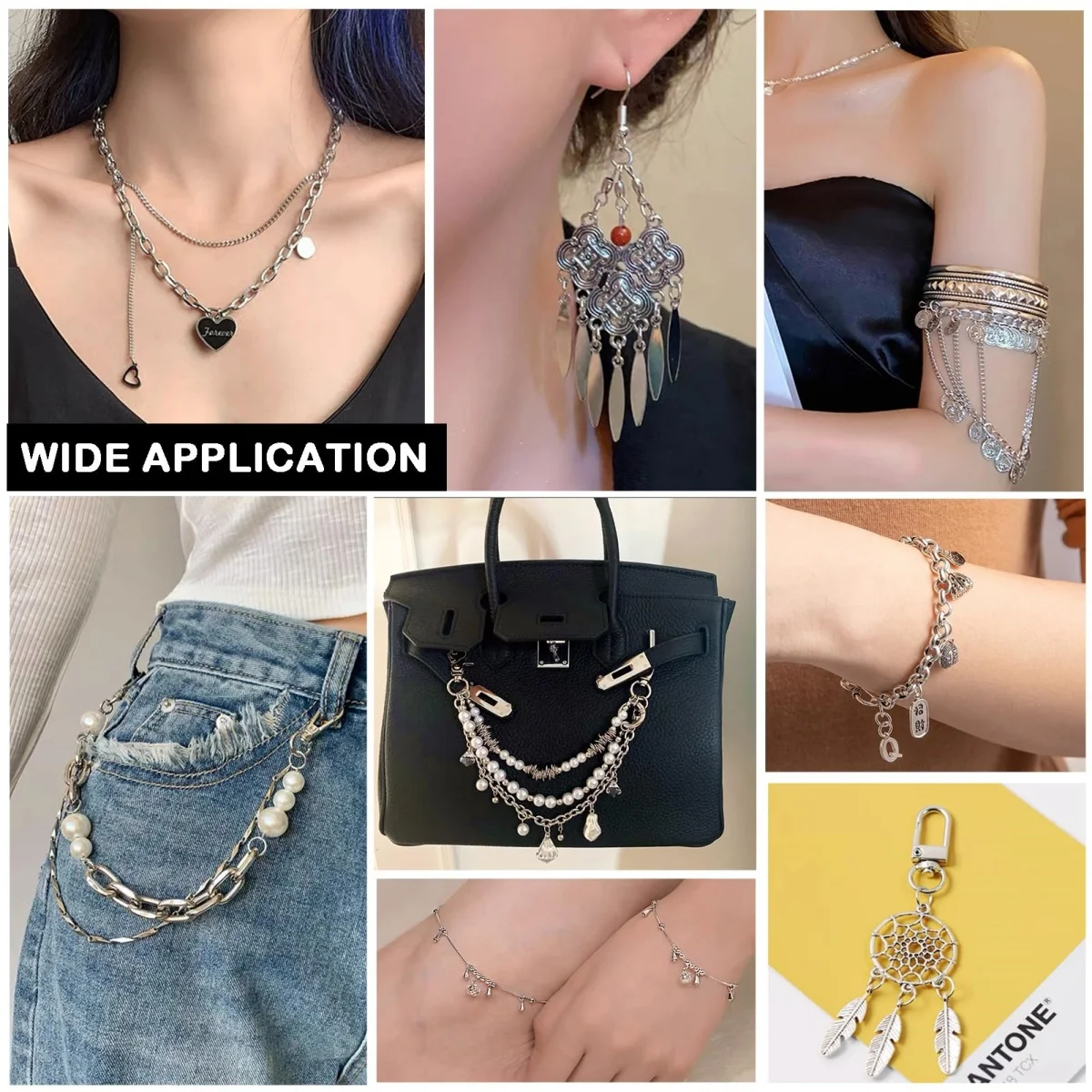 Iron Open Jump Rings Connectors for DIY Craft Earring Necklace Bracelet Jewelry Making Findings & Key Ring Chain Accessories - view 2