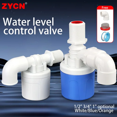 Válvula de control de nivel de agua automática 1/2 ""3/4"" 1 ""escortage de agua válvula de bola flotante de apertura automática tanque torre piscina interruptor de flotador azul