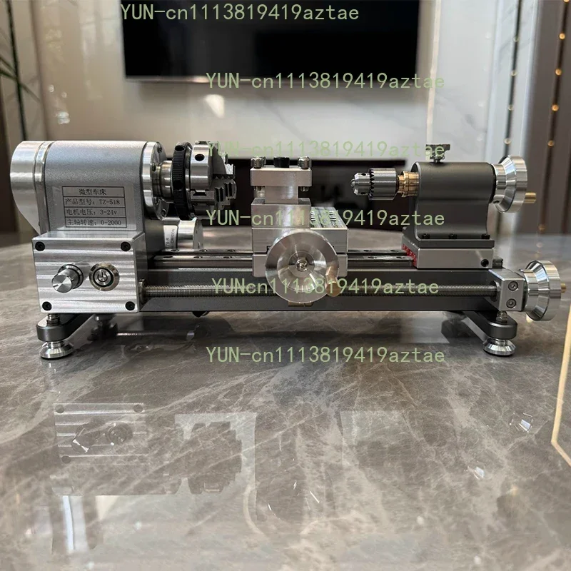 Precision High Performance Micro Lathe CNC Adjustable Accuracy Equipped with 24V Power Supply Metal Lathe Model Toy