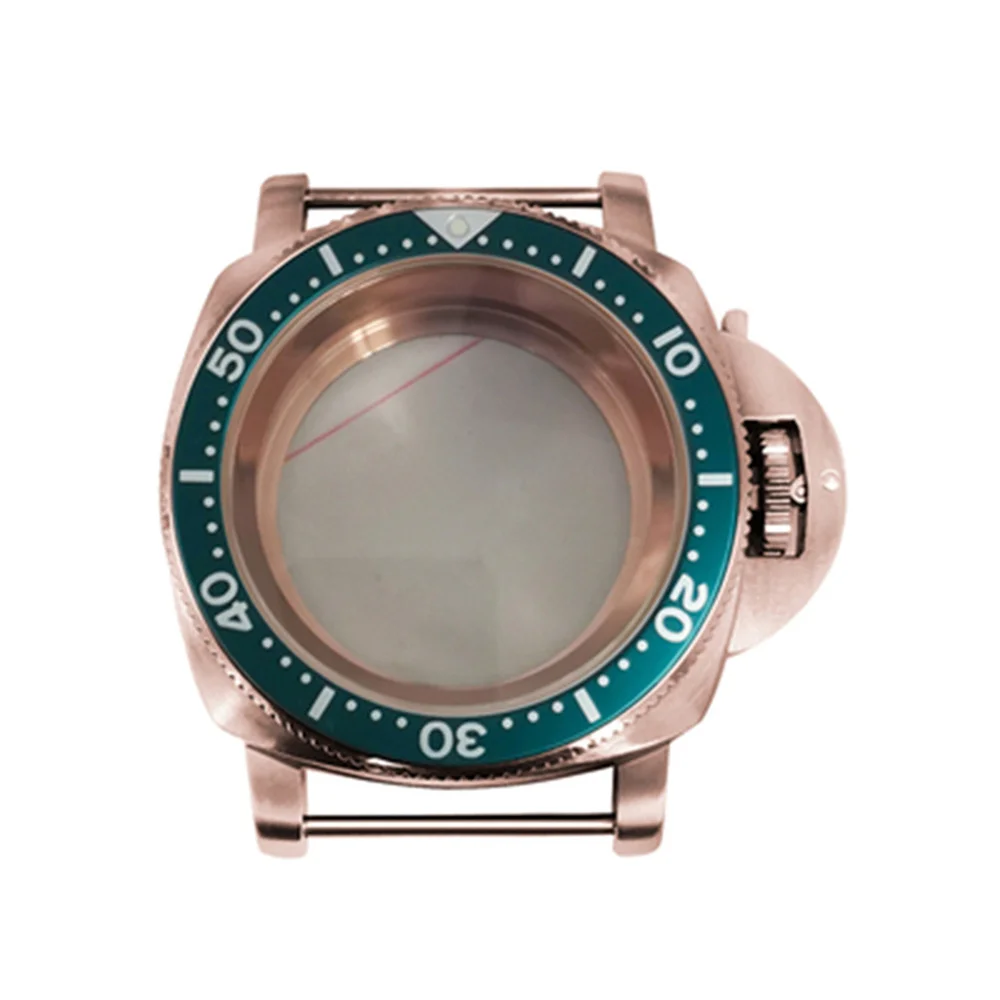 Imagem -05 - Pvd Rosa Case de Ouro 42 mm Assista Case para Nh35 Nh36 Movimento com Ouro Rosa Sombra Interior Capítulo Anel Acessórios Aço Inoxidável