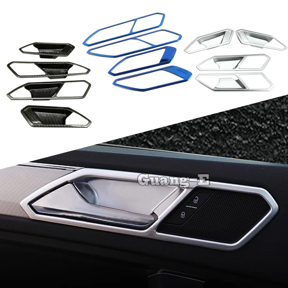 

For Volkswagen VW Tiguan L MK2 2016 2017 2018 2019 2020 2021 Car Cover Stick Trim Door Handle Bowl Frame Armrest Handrail Frame