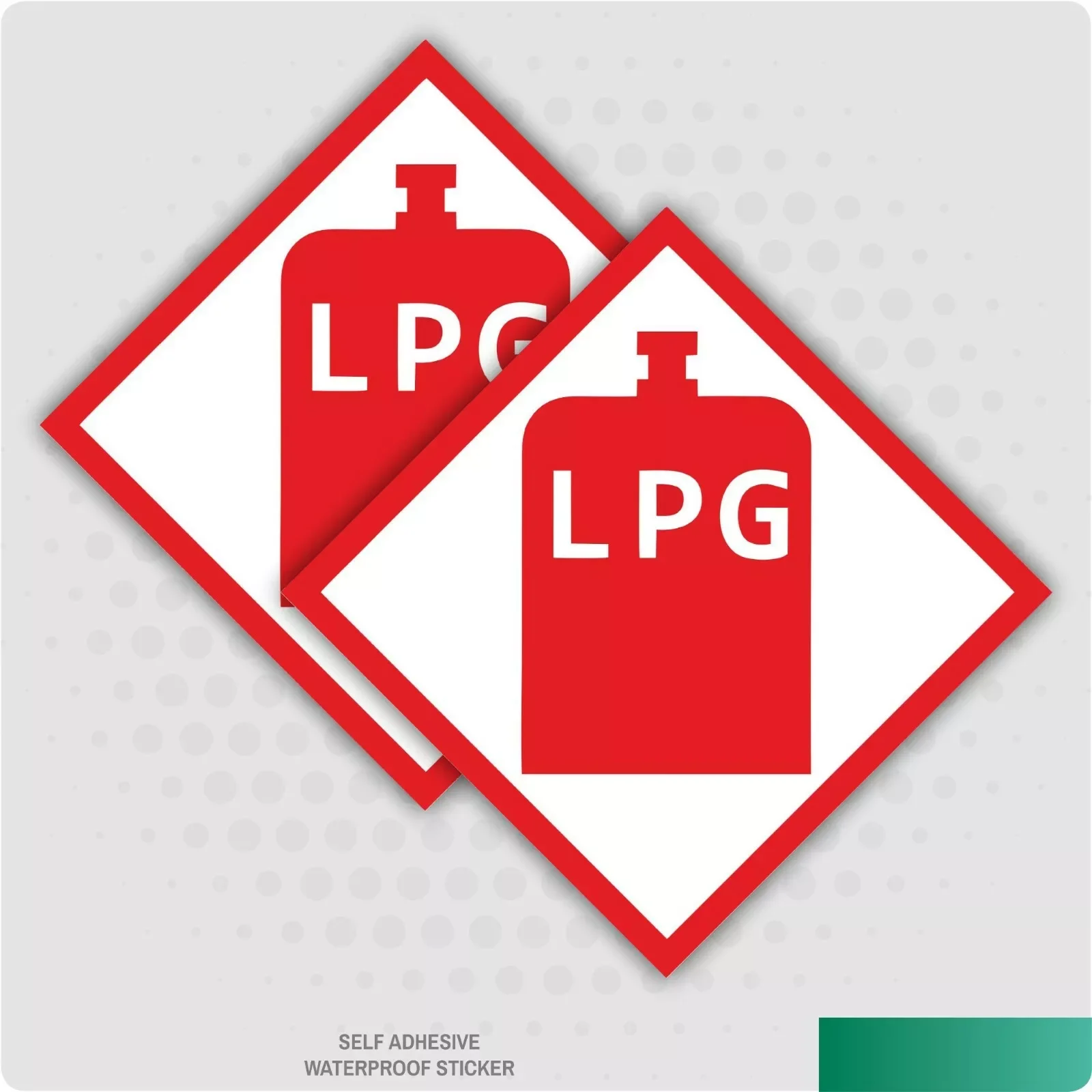 

2 X LPG Warning Sticker Caravan, Motorhome, Campervan Vehicle Van Creative Car Sticker High Quality Vinyl Cover Waterproof PVC