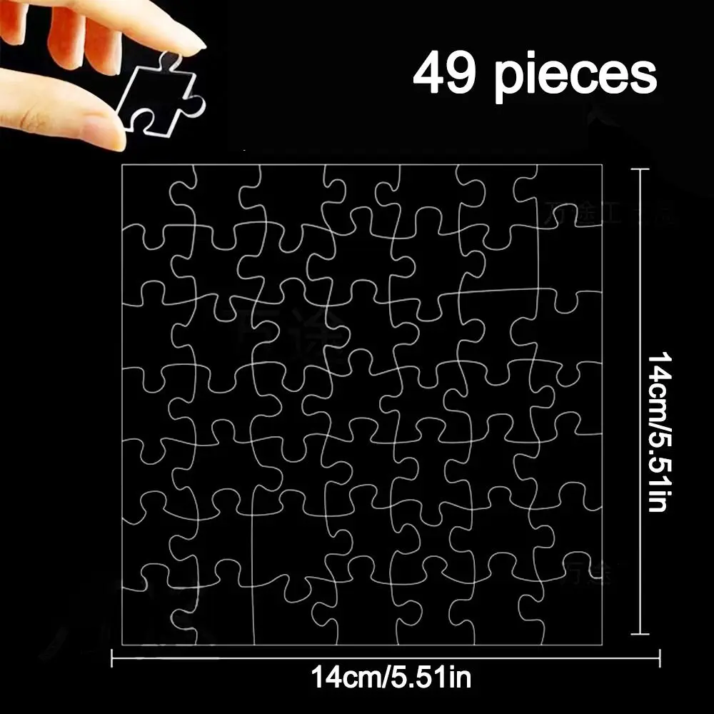 49/121/200/300Pcs Acrylic Transparent Puzzle Funny Unique Puzzle Impossible Challenge Decompression Game Family Educational Toys