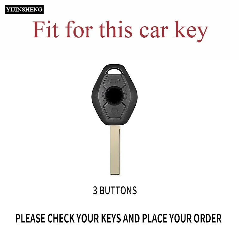 Metal + Leathe Car Key Case Cover Fob Skin Holder Shell for BMW X5 E53 X3 F83 E46 E39 E38 E60 E63 E61 E64 Z3 Z4 E85 E86 M5 325i