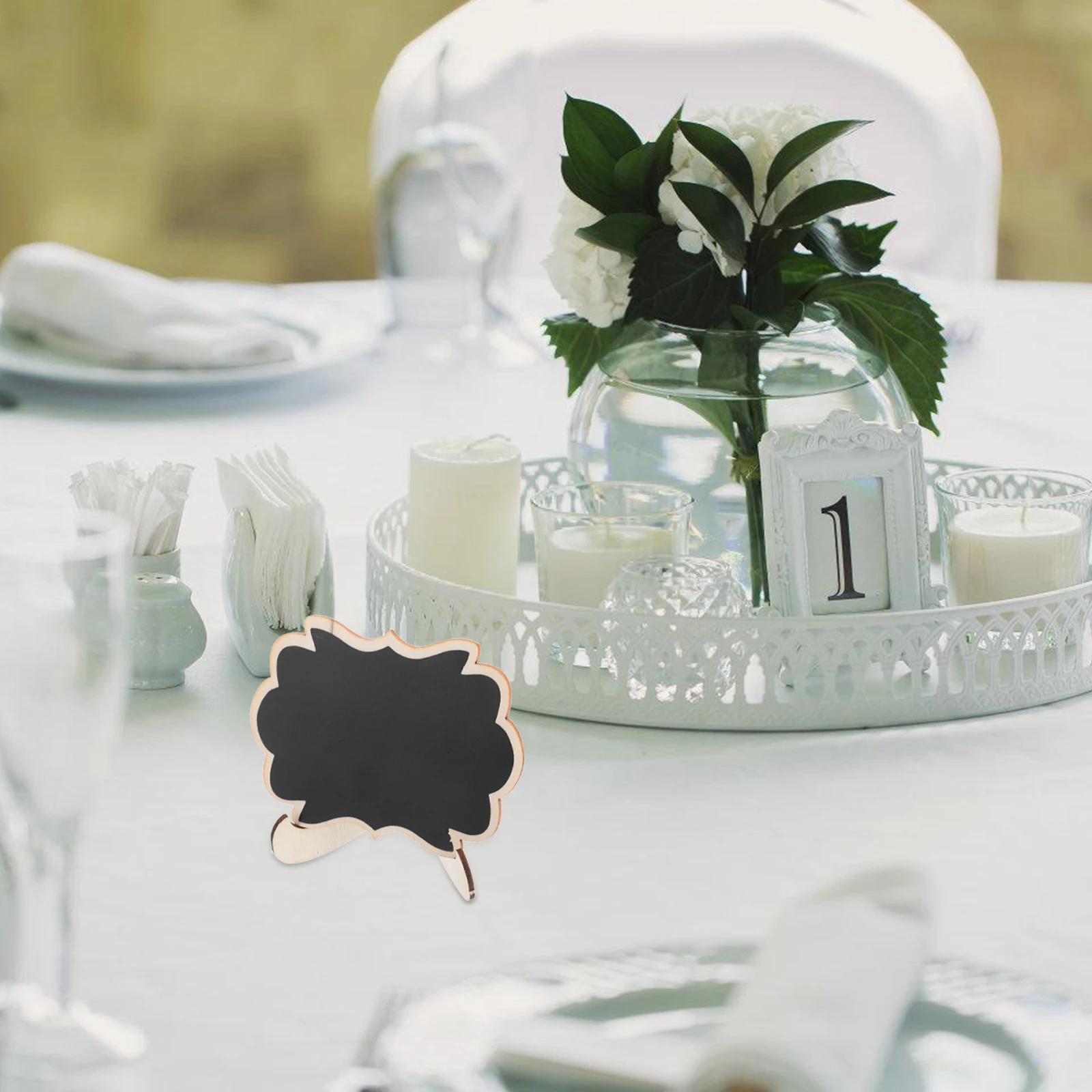 

10Pcs Mini Chalkboard Signs Wooden Small Chalk Board for Buffet Food Labels Wedding Party Decor Food Signs for Party