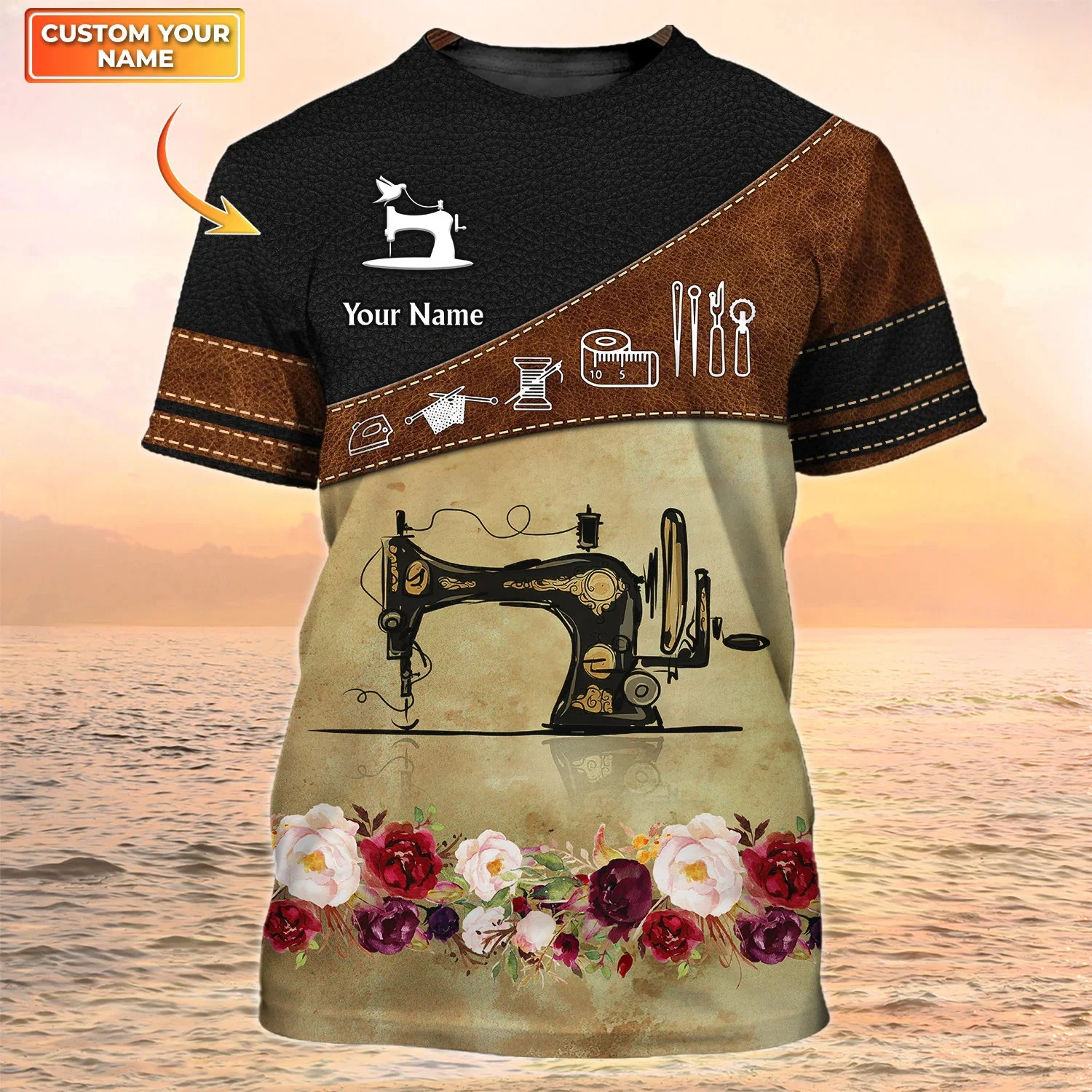 

Newest Summer Men‘s Fashion T-shirt Sewing Personalized Name 3D Printed t shirt Unisex Casual Tshirt Tailor Shop Uniform DW123