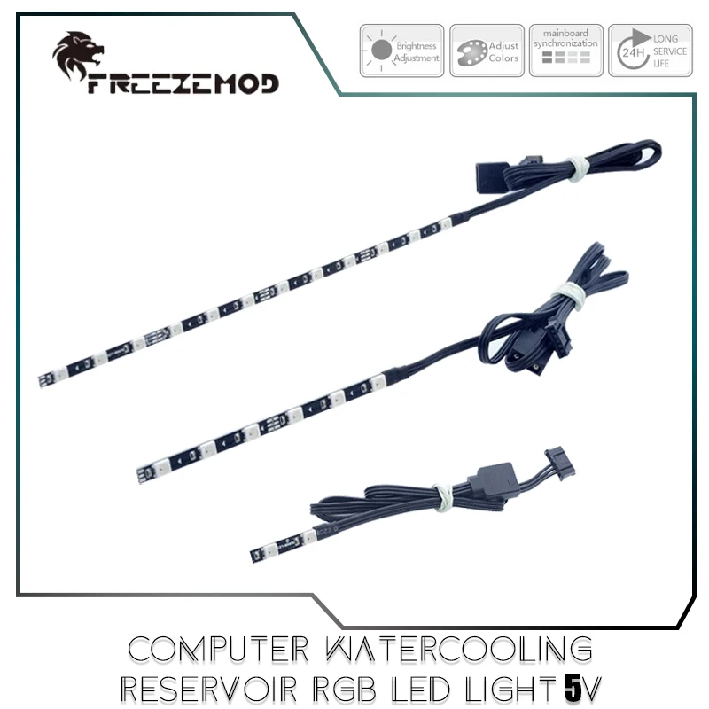 FREEZEMOD Computer Watercooling Reservoir RGB LED Light 5V,30-250mm Length ,For Pump/Water Tank,Support MOBO ARGB SYNC