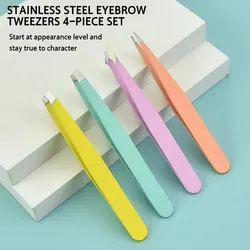 Stainless Steel Eyebrow Tweezers Eyebrow Tweezers Oblique, Flat, Pointed Hair Plucking Eyebrow Tweezers Eyebrow Tweezers Beauty
