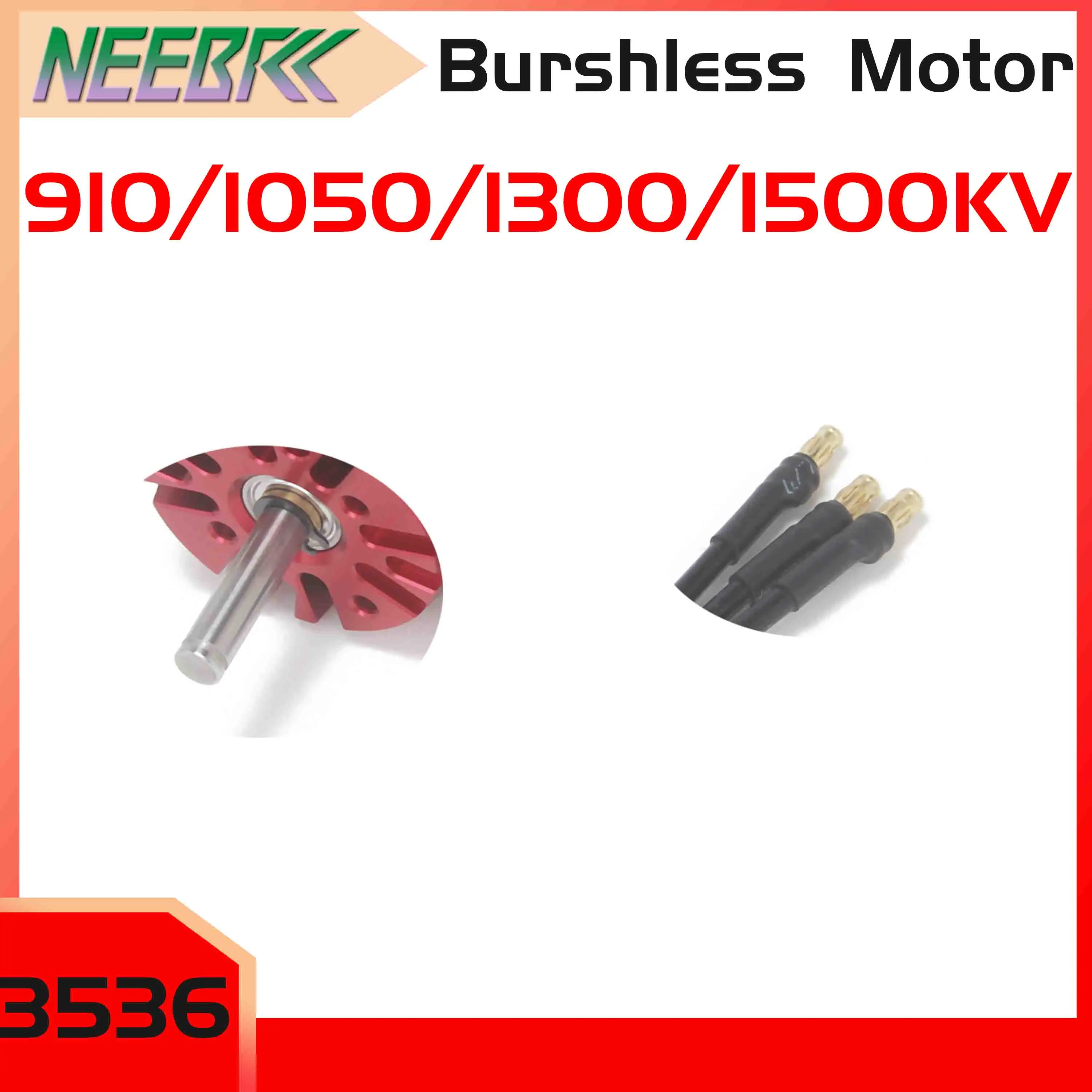 NEEBRC D3536 910/1050/1300/1500KV Outrunner Brushless Motor for RC Fixed-wing Plane Airplane Quadcopter FPV Drone Model Toy Part