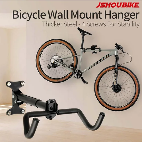 Imagen 2 del producto JSHOU BIKE Soporte de Pared para Garaje Soporte para Bicicleta Colgador Ajustable Almacenamiento para Bicicleta Garaje Hogar, Gancho para Bicicleta Horizontal Soporte para Bicicleta MTB/Bicicleta de Carretera