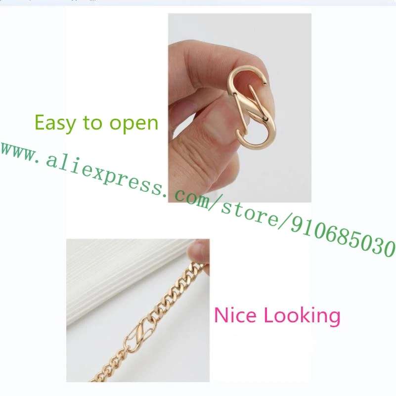 2 Pieces Clip For Adjusting Metal Chains Bag Strap Length Lady Handbag Shoulder Purse Carry Belt Adjustment Useful Gadget