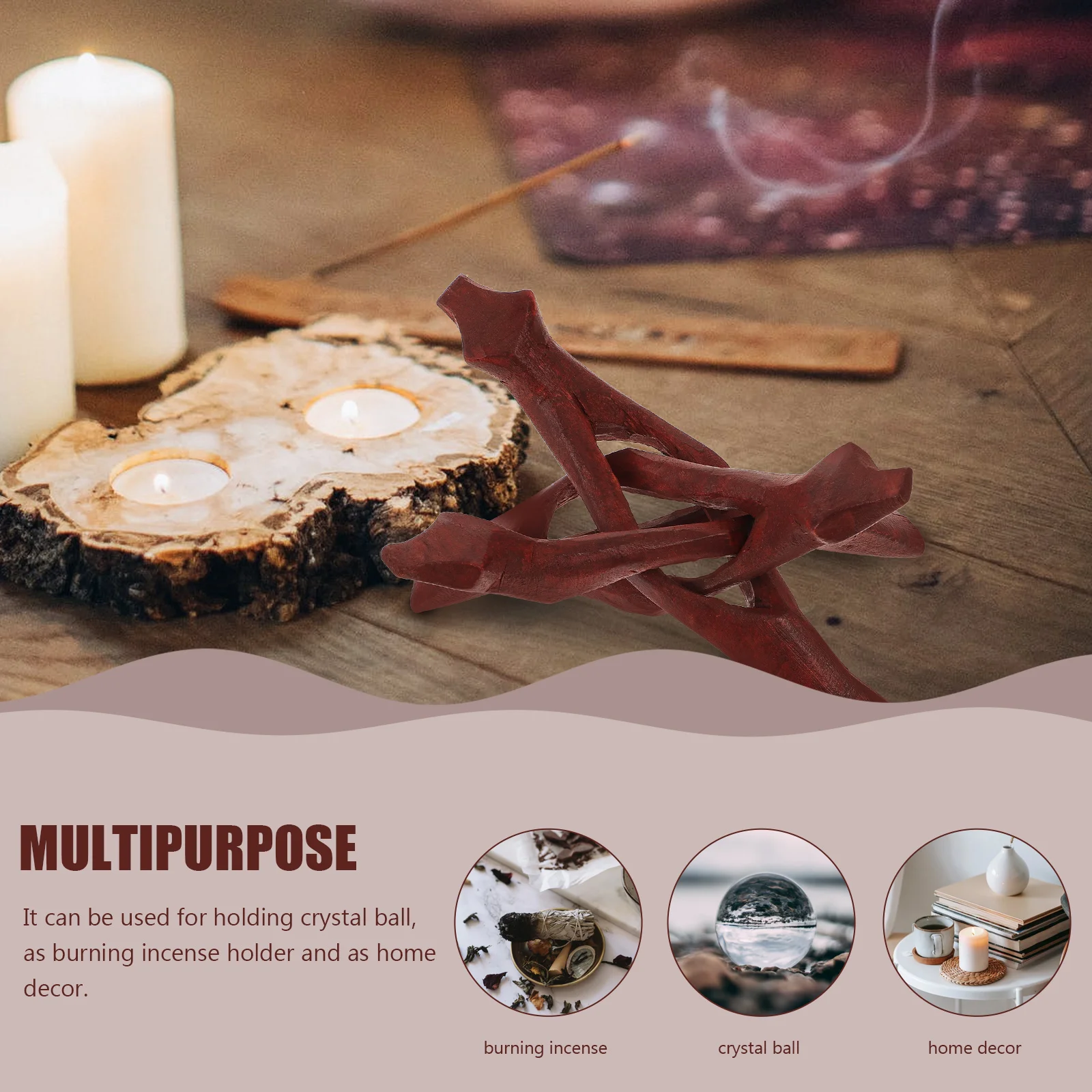 

Snake Shape Tripod Wooden Stand Holder For Abalone Shell Display Carved Solid Wood Tripod Natural Decorative Home Art