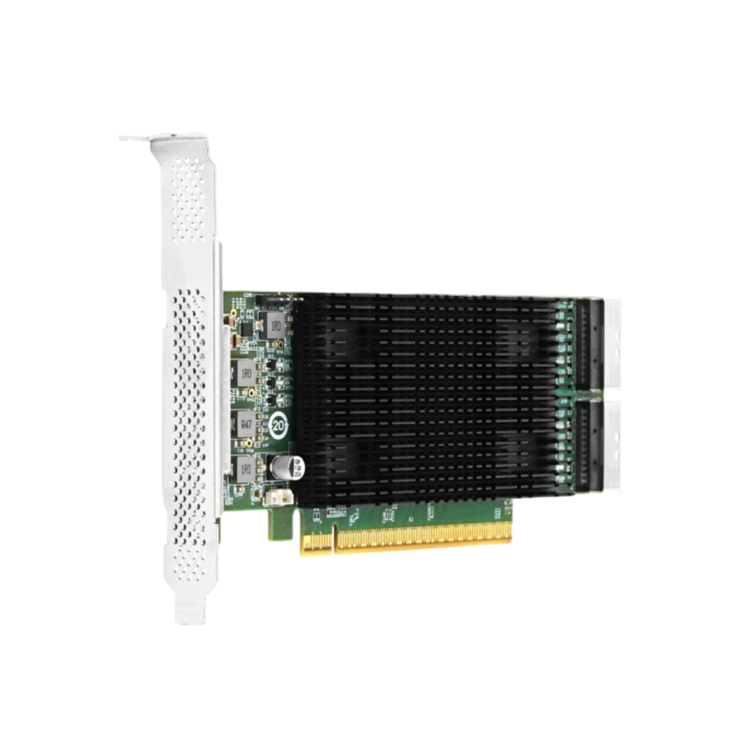 

PCle5.0 x16 to internal 2-port MClO 8i Retimer NVMe Expansion Card
