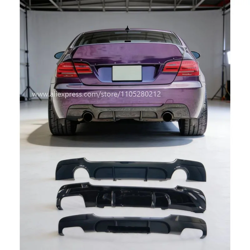 

Compatible with 2005-2013 BMW 3 Series E90/E92/E93 Carbon Fiber Rear Lip Bumper Diffuser M Sport Rear Spoiler Lip Modification