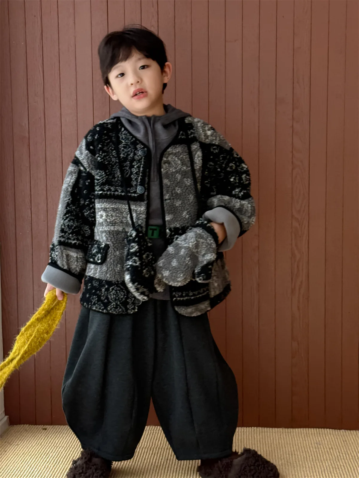 Children's Coat 2025 Autumn and Winter New Fur Integrated Thickened Windproof Versatile Top