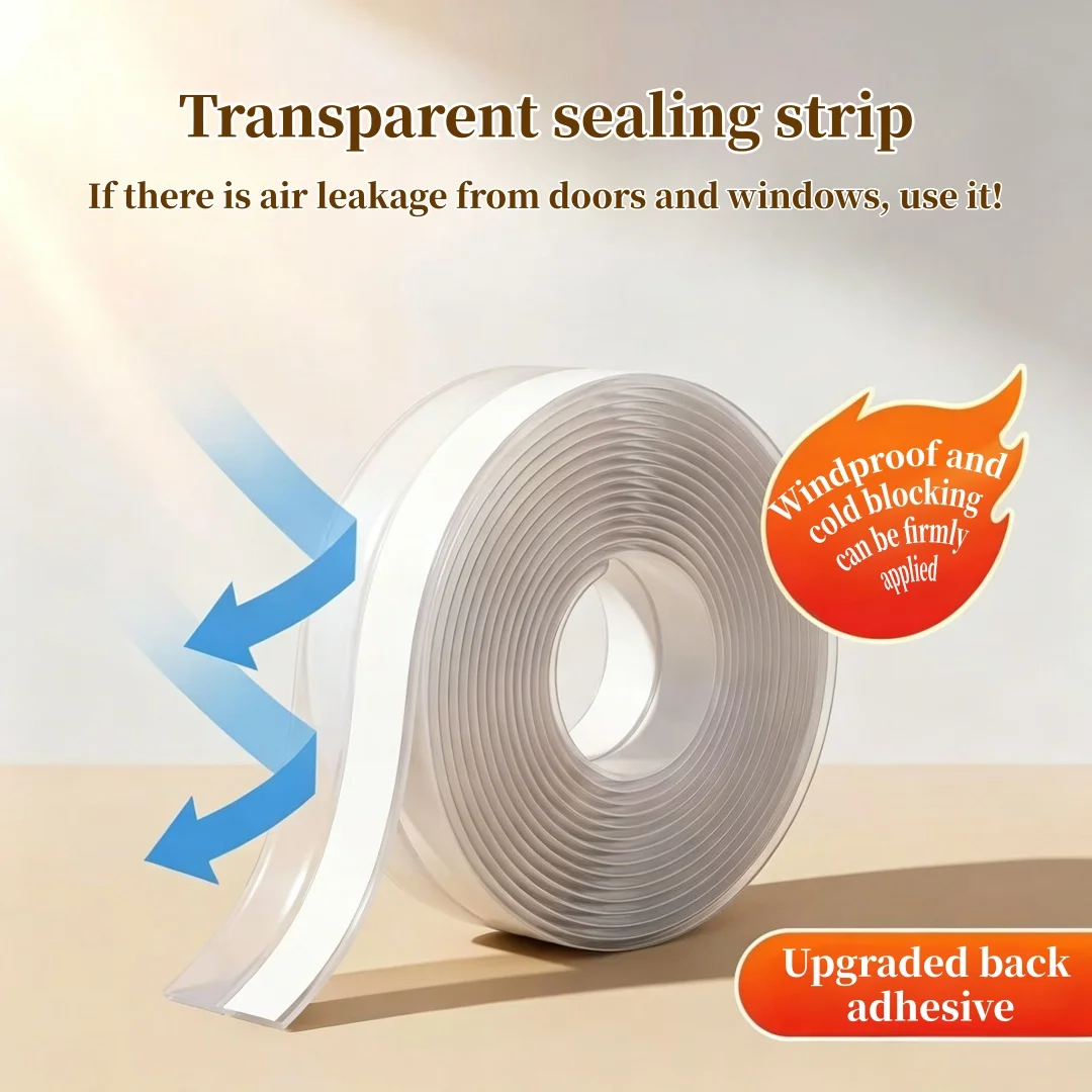 Sealing Strip, Door Bottom Windshield Sealing Tape, 1.77 Inches X 32.8 Feet, Suitable for Bathrooms, Doors and windows