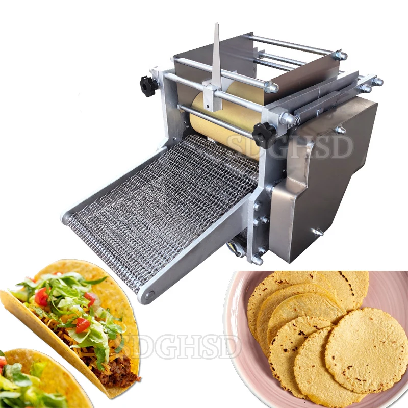 Electric Fully Automatic Stainless Steel Tortilla Maker With Motor For Corn Whole Wheat Pancakes Chapati & Roti