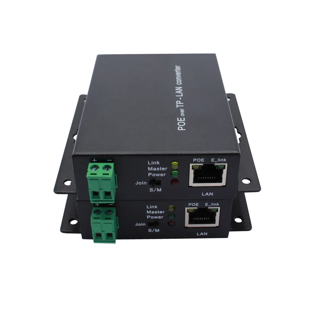 New 10/100Mbps Ethernet Repeater Converter Over Twisted Pair 2-wire PoE Extender For IP Camera