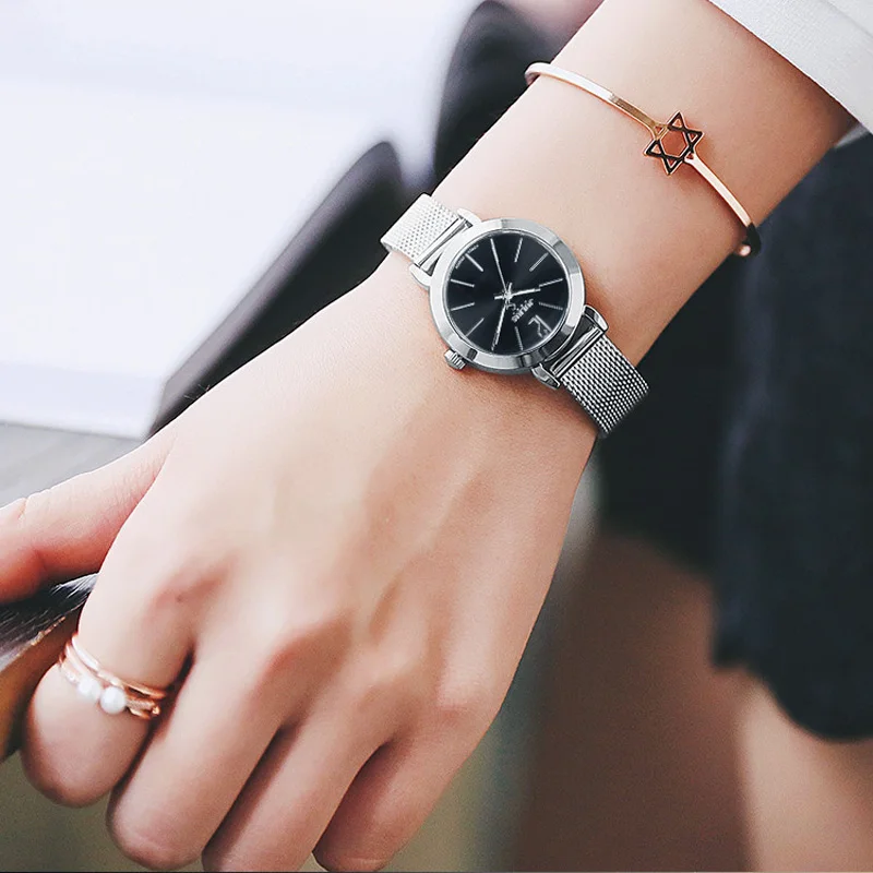 Women\'s Watch Japan Mov Fashion Hours Woman Lady Dress Bracelet Thin Stainless Steel Business Gift Mother\'s Gift No Box