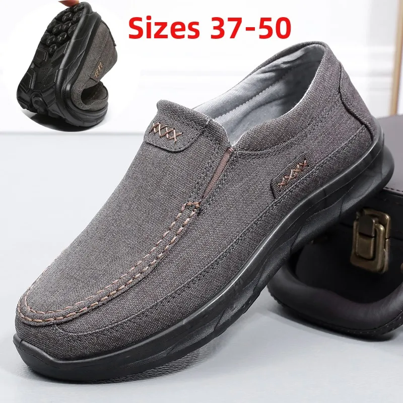 

Мужские дышащие тканевые туфли Old Beijing, размер 37, очень большие, 4550, мягкие повседневные туфли для весны и осени