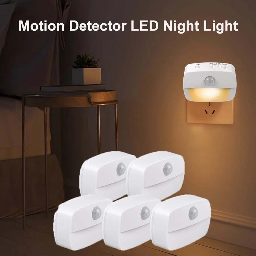 Motion Detektor Nachtlicht EU Stecker In 220V Wand Lampe Mini Drahtlose Nachtlicht Schlafzimmer Schrank Küche Wc Treppen licht