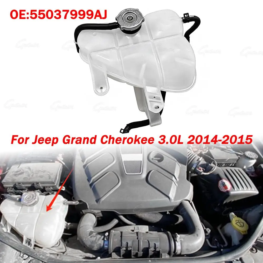 Coolant Radiator Expansion Reservoir Tank OE 55037999AJ Fit For Jeep Grand Cherokee 3.0L 2014-2015 Auto Replacement Parts - view 2