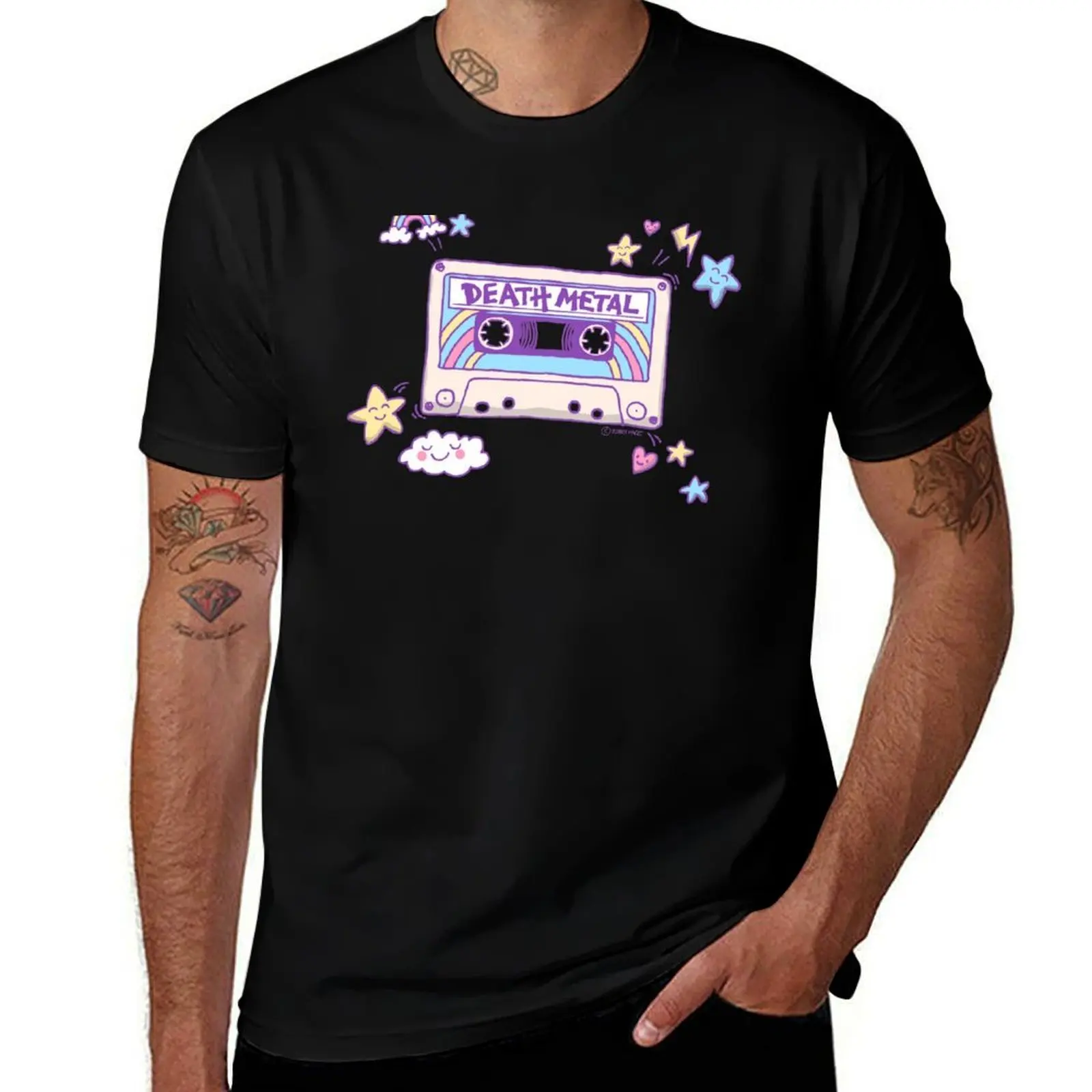 

Death Metal Cassette Tape T-Shirt t shirts cotton 100% t shirt man luxury printed t shirts for man T-shirt