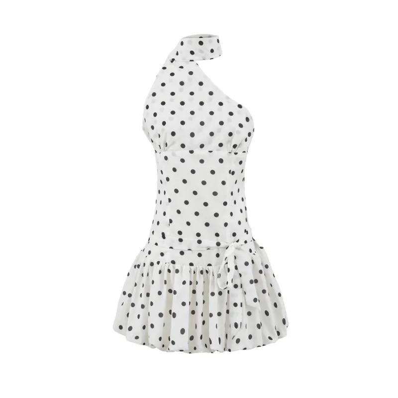 ชุดเดรสทรงบับเบิ้ลแบบไหล่เดียวสำหรับผู้หญิงวัยรุ่น