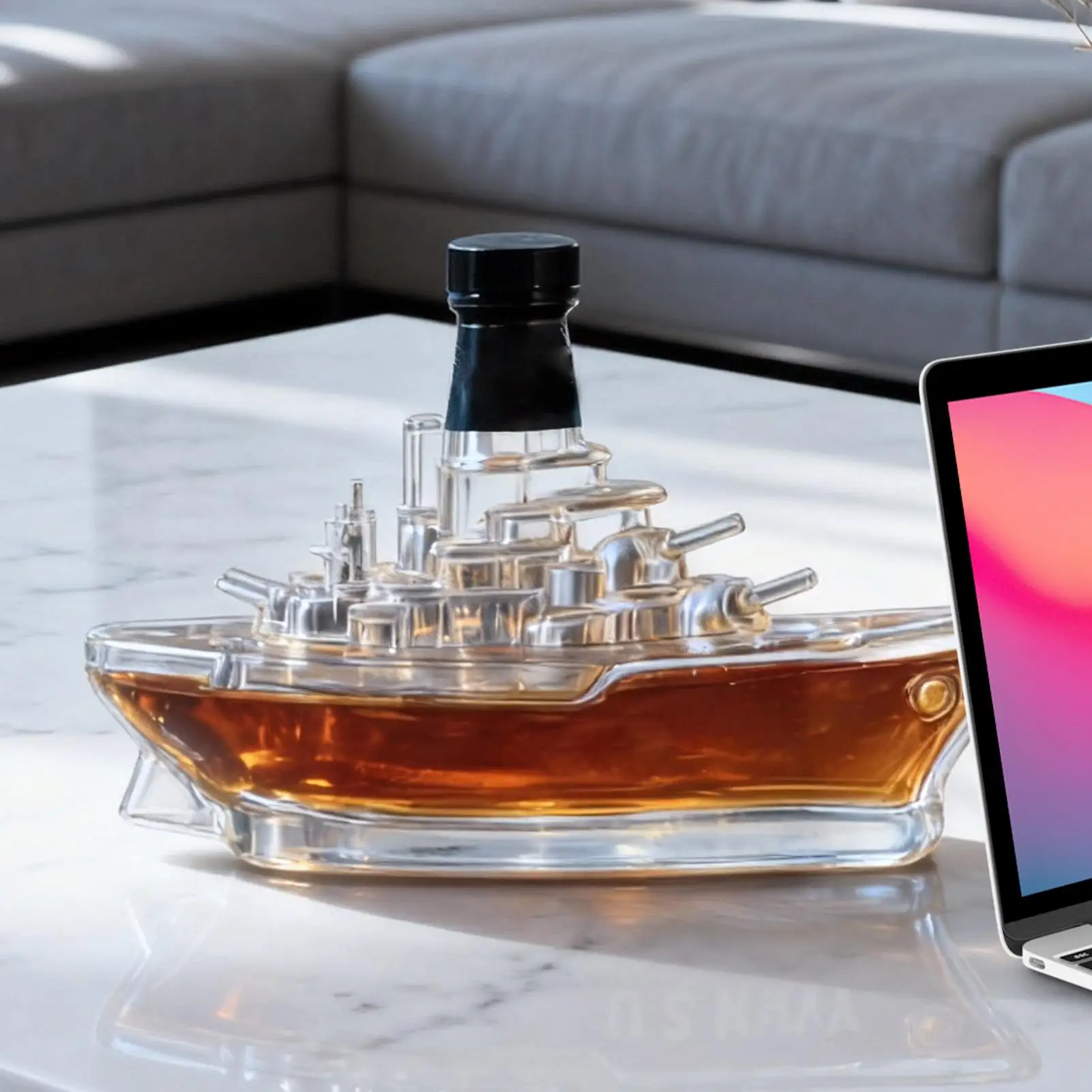 

Whiskey Decanter 350ml Warship Empty Jar Container Wine Bottles For Home Bar Birthday Party Wedding Holiday Gathering Business