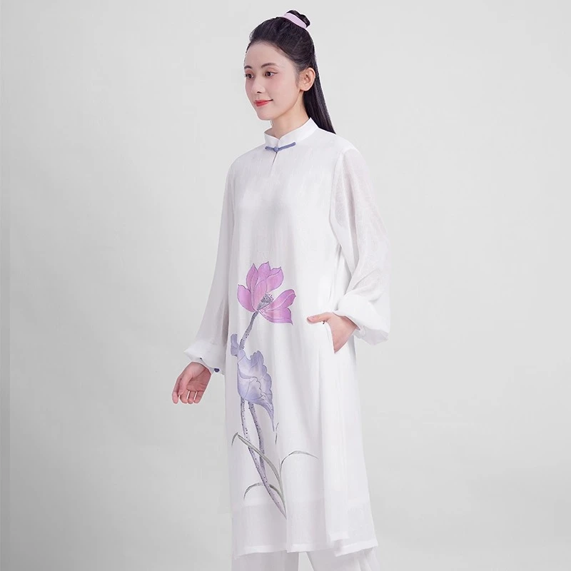 Women's Elegant Taichi Kung Fu Uniform Fluid Drape Breathable & Comfortable Traditional Chinese Martial Arts Suit
