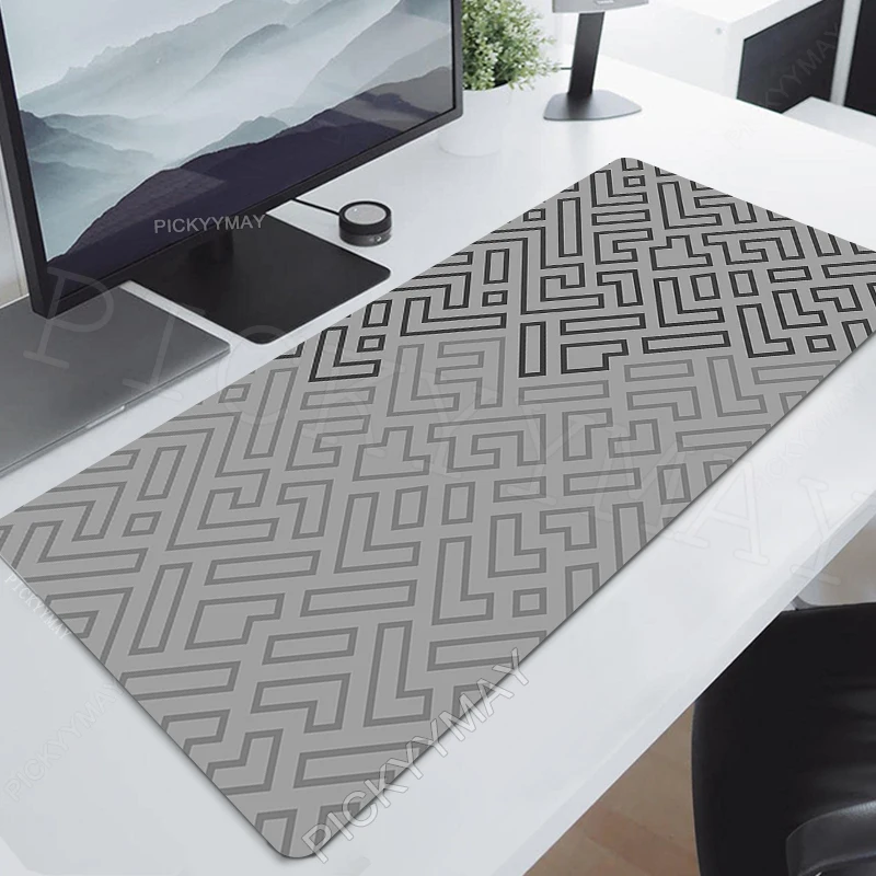 

Geometric Large Gaming Mousepads Gray Mouse Pad Computer Mousepad Mouse Mat Office Desk Pads Keyboard Mats Table Carpet 900x400