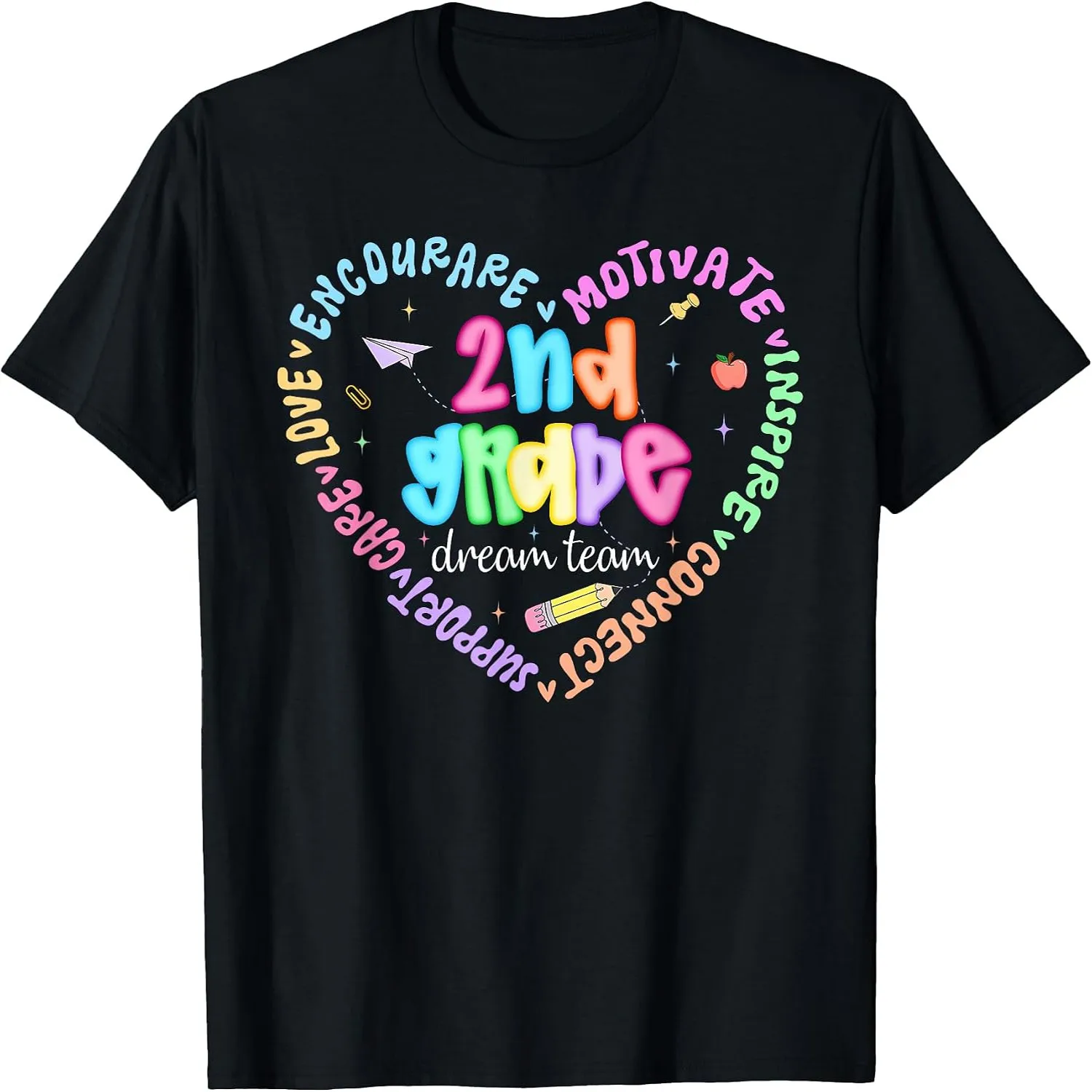 Second Grade 2nd Dream Team Back to School Teachers Kids T-Shirt