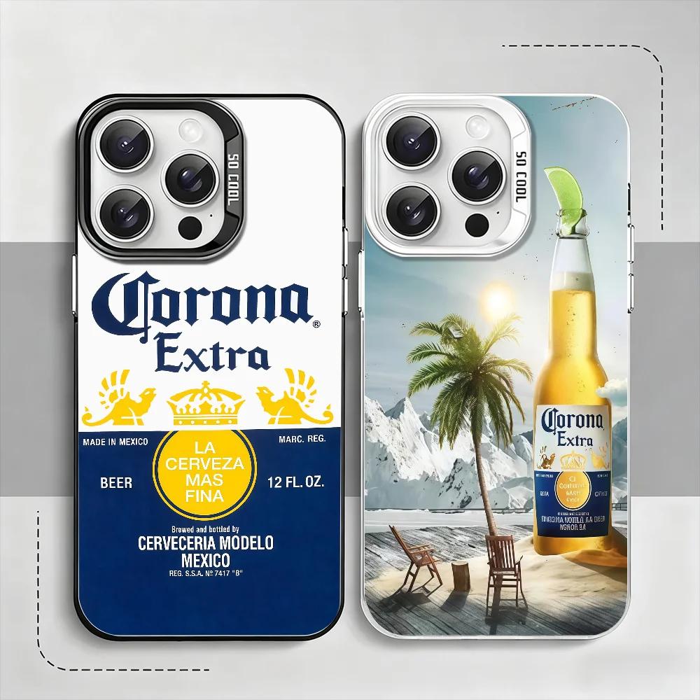 

Fashion C-Corona E-Extra phone case For iPhone 12 11 13 14 15 16 17 Max Pro Plus Mini Protective IMD Color Cover