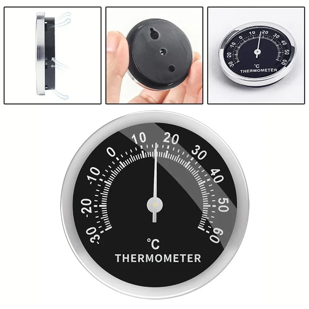 Battery Mechanical Thermometer  Clear Dial Scale  Indoor Outdoor Use  Suitable for Cars  Homes  Offices  Workshops