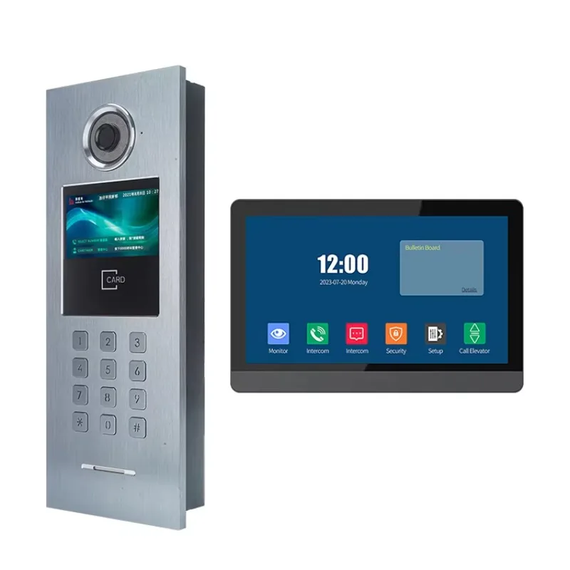 Door Intercom Phone 1080P HD Tuya Smart Video Door Phone Wireless Doorbell Camera Night Vision with Video & Photo Recording