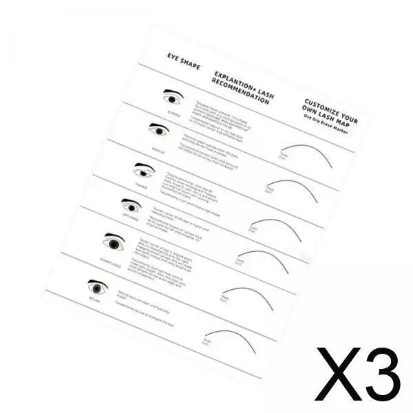 

3xPractice Eyelash Lash Book Профессиональные тренировочные упражнения для ресниц для девочек и женщин, белый цвет