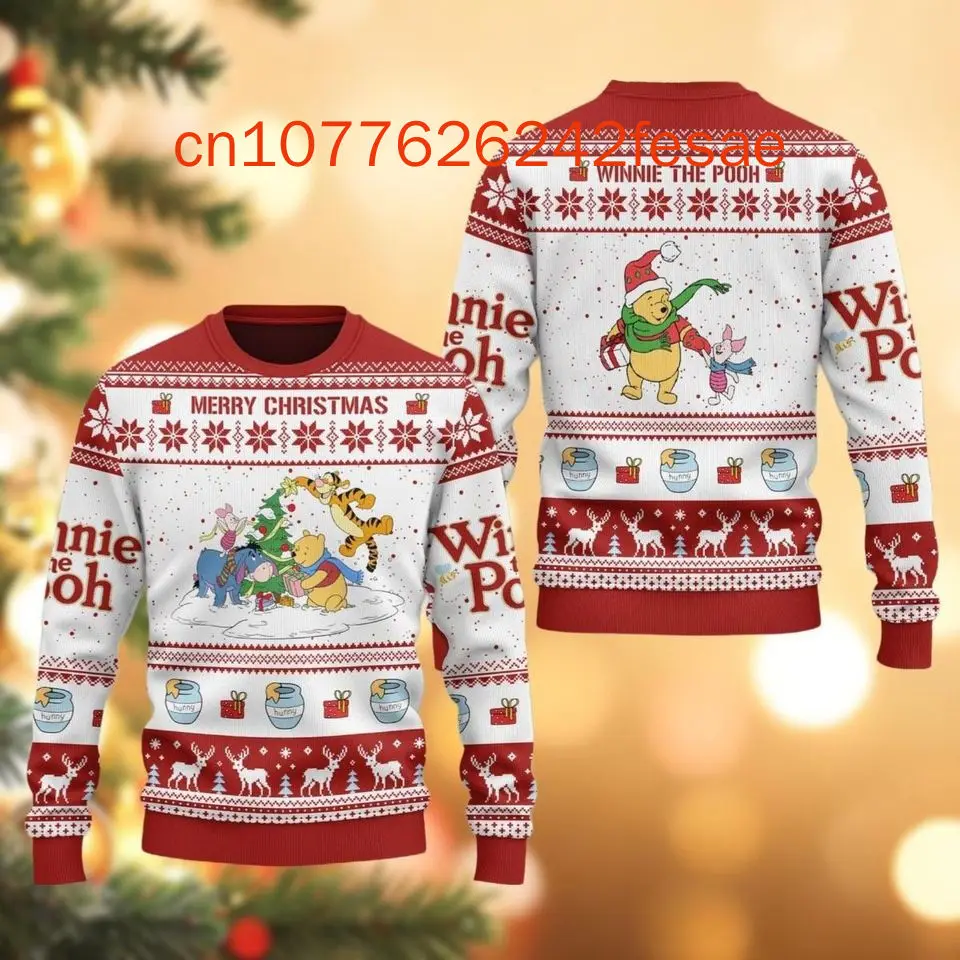 Winnie The Pooh Ugly Christmas Sweater Disney Family Sweatshirts