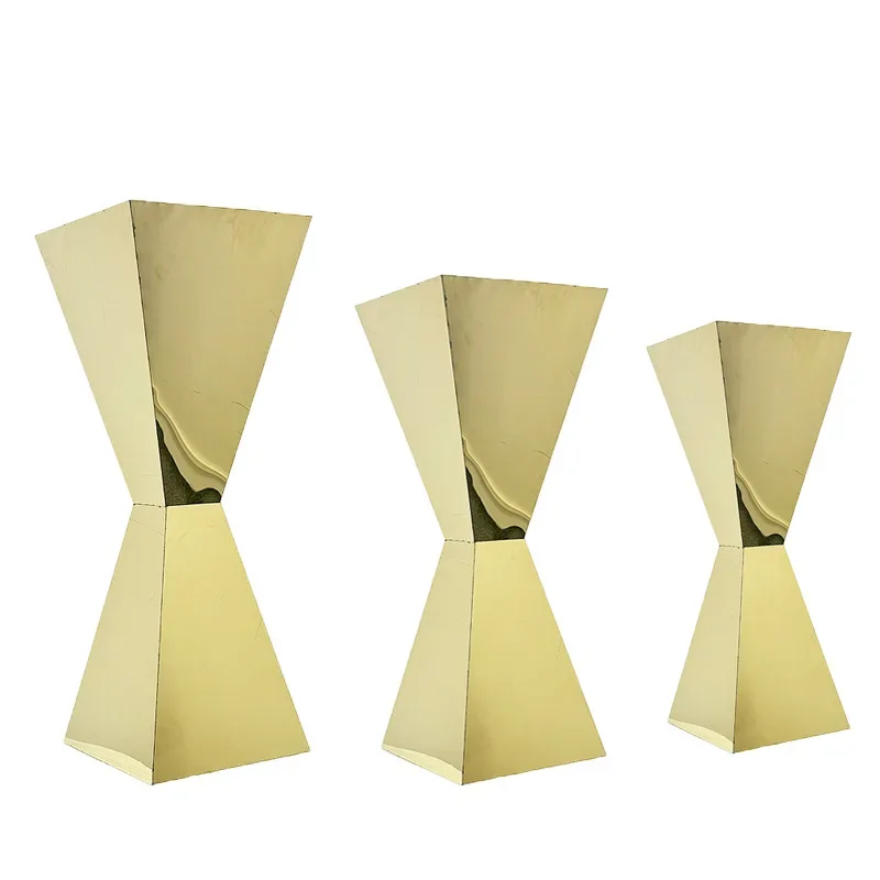 Cross-border wedding props European stainless steel metal diamond flower ware hotel wedding decoration