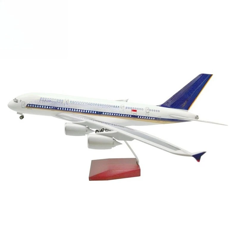 

Simulated aircraft model with wheels and lights, civil aviation model aircraft gift ornament