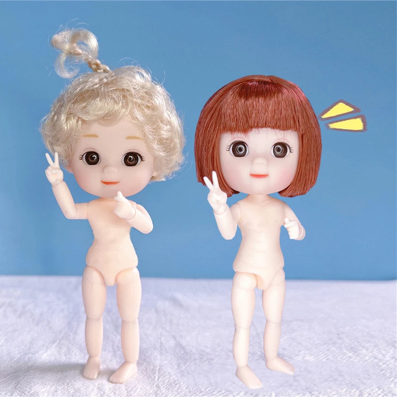 Cute 12cm Doll Mini Princess Doll 13 Joints Moveable Doll 1/12 BJD Doll Lol Doll Kids Girls Doll Toy Gift