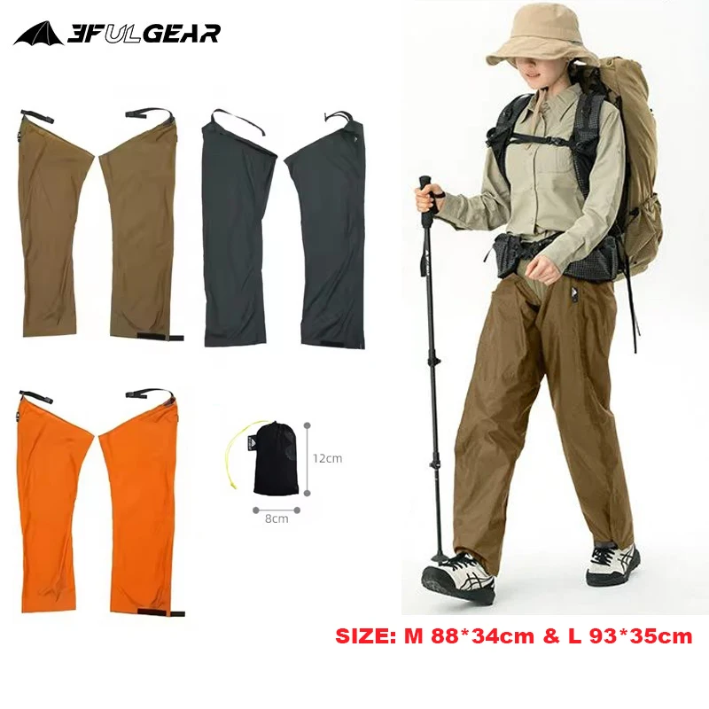 3F UL GEAR Hiking Rain Pants Dyneema Leg Waterproof Cover Ultralight Portable Outdoor Trekking Camping Rainproof Pants Climbing image 3