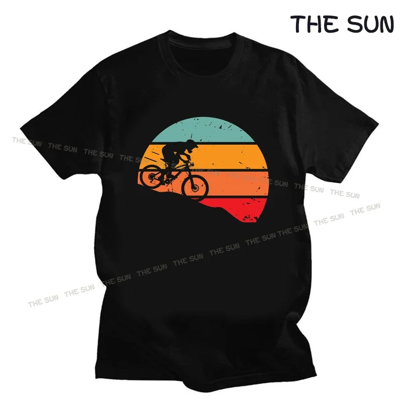 

Retro Downhill Mountain Biking Printing ShirtStreet Fashion Short Sleeve Clothing Streetwear Men's Hip Hop Cotton