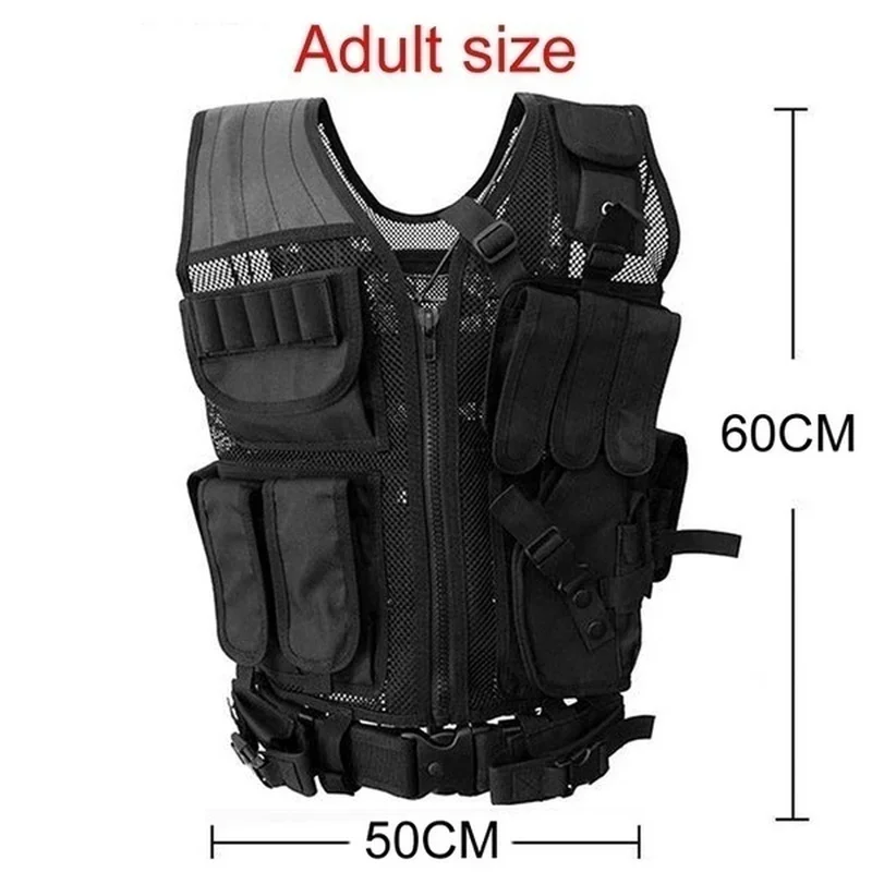 

Adjustable Molle Tactical Vest Military Combat Body Armor Vests Security Hunting Army Outdoor CS Game Airsoft Training Jacket