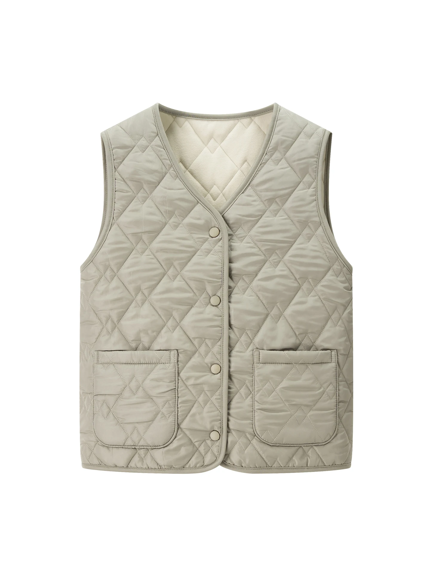 Etam Lightweight Quilted Cotton Vest Women's V-Ne Inner Wear Fall Winter New Sle Small Size Warmth Commute Faion
