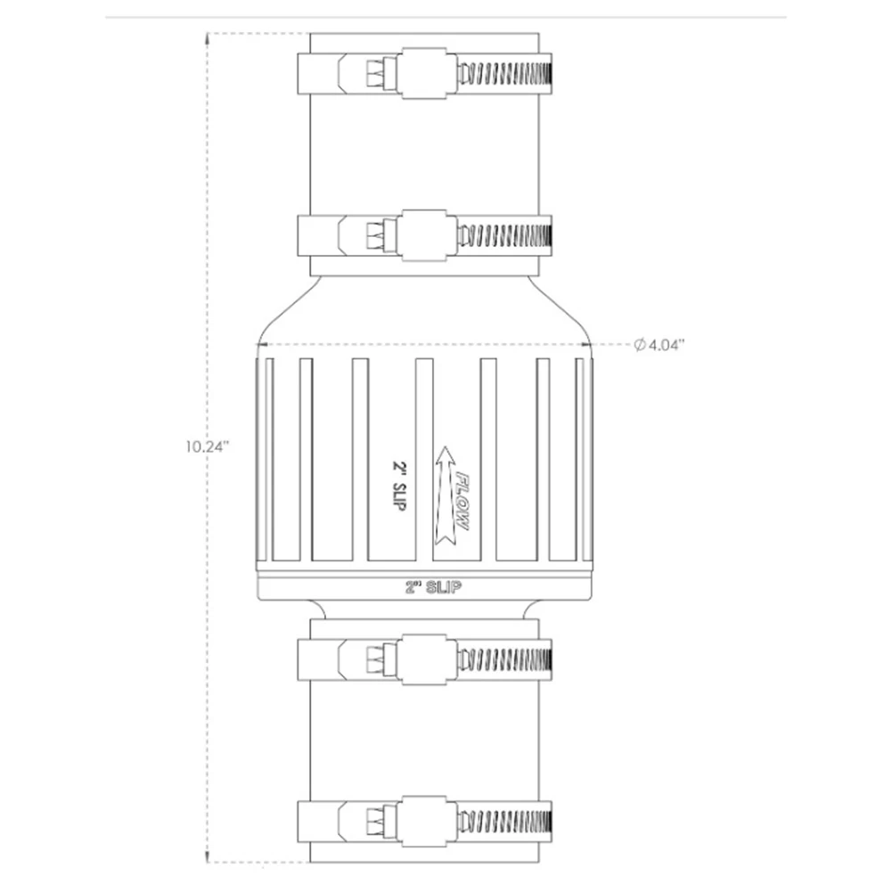 Spring Loaded Flapper 2 Sewage Check Valve with Transparent Body Designed for Quiet Operation and Visual Flow Monitoring
